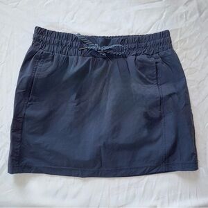 Navy Blue Skirt with Drawstring Waist